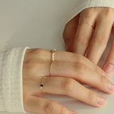 BLACK SPINEL 14K GOLD FILLED CHAIN RING (6680870322294)