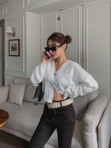 【U-BASIC】ベーシックバルーンクロップカーディガン