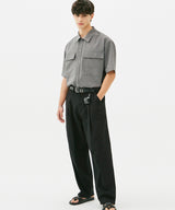 SOLID TWO POCKET OVERFIT SHIRT (GRAY) (6585214337142)