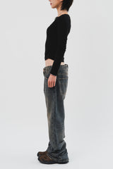 (W) Base Shirring Longsleeve (3color)