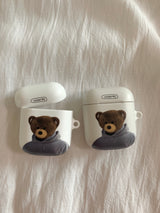 フードベアAirPodsケース / hood bear airpods case (oatmeal)