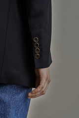 ウールツイルセットアップジャケット/WOOL TWILL SETUP JACKET_NAVY