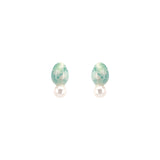 セラミックデイリーパールドロップピアス/Ceramic daily pearl drop earring(Mint)