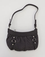 Shakle Y2K Denim Buckle Shirring Mini Shoulder Bag