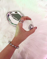[ITZY Ryujin/Wooah Sora/Bad villain Kelly] Simple thick silver ball chain bracelet