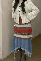 ビンテージジーンズダメージロングスカート / vintage jean damage long skirt