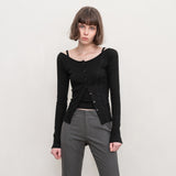 CARDIGAN & SLEEVELESS (BLACK)