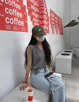 Perfect Linen V Neck Vest (4color) (6579675332726)