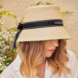 Ribbon paper bucket hat Beige