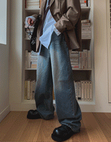 トフナーマキシワイドデニムパンツ (2 color)