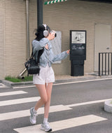 [Bellide made/Seasonal Item] ツーウェイフーデッドクロップドウィンドブレーカー