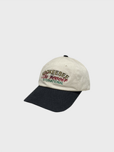 two tone vintage washing ball cap (light beige/Black)