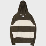 WIDE STRIPE RAGLAN HOODIE (KHAKI) (6675315720310)