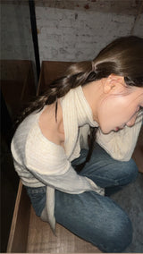 トゥイーティーマフラーニットトップス / Tweety muffler knit top