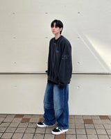 ブラッシュピンタックワイドジーンズ