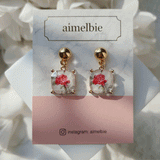 ザアンティークローズスクエアピアス / The Antique Rose Square Piercing