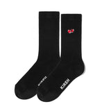 CHERRY LOGO STANDARD SOCKS [BLACK]