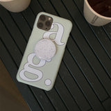 グリーンビッグロゴアイフォンケース/green big logo case