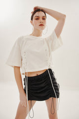 シャーリングミニスカート/SHIRRING MINI SKIRT
