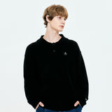 MONO CHERRY MEN COLLAR KNIT[BLACK]