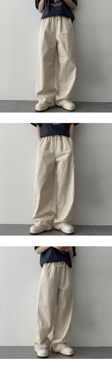 バイオウォッシュドコットンベンダブルワイドパンツ / Bio-washed cotton bendable wide pants