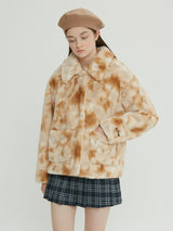 (JK-21708) ECO FUR JACKET BEIGE (6616013635702)