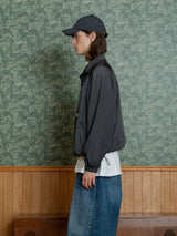 Half zip Windbreaker_Charcoal