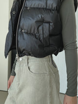 クロップパディドベスト/Crop Padded Best (4color)