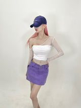サマーウェーブメッシュトップ/432. Summer wave mesh top (bk, wh, pk)