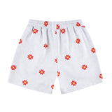 Red flower pattern Shorts [Light grey] (6535251722358)
