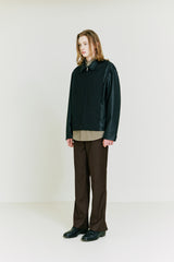 Panel Layered Blouson leather body (6683709800566)