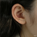14Kゴールドスワロフスキーパールピアス/14K Gold Swarovski Pearl Earring (3mm + silicone clutch)