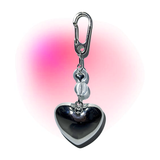 Pierced plumpy heart keychain