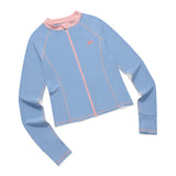スモールチェリージップアップラッシュガード / SMALL CHERRY ZIP-UP RASHGUARD [SKY]