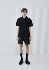 COLLAR IRON TIP PIQUE T-SHIRT BLACK (6566844498038)