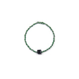 [CCNMADE] 菊 Black Cube Crystal Ring 01.Green&Silver