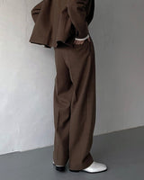 CR Youth shuffle two-tuck wool wide pants (3 colors)