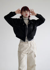 スエードステッチジャケット/Suede Stitch Jacket (2color)