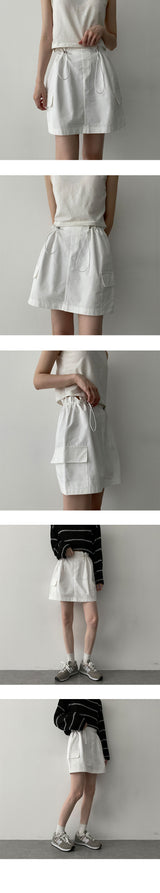ファーミーウエストストリングカーゴミニスカート / Furme Waist String Cargo Mini Skirt