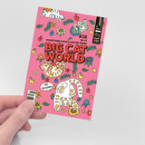 COMICBOOK TIGER PINK POST CARD (6538540023926)