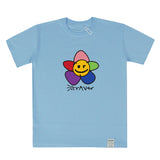 [UNISEX] Rainbow Flower White Clip Short Sleeve Tee_7color (6567254818934)