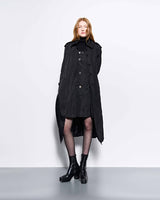  Throat Latch Trench Coat _ Black
