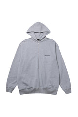 ハーフジップフーディ