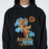 レインボーベアフーディー / RAINBOW BEAR HOODIE BLACK