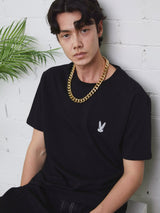 ムーンバニーTシャツ/MOON BUNNY T-SHIRT BLACK (6586882687094)