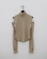 ショルダースプリットウォーマーポーラーTシャツ/Shoulder split warmer polar T-shirt (4color)
