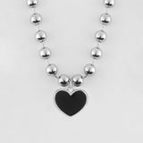 BIG BLACK LOVE NEC SILVER925 (DOODLE) (6685161652342)