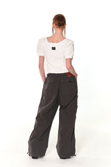 VINTAGE PARACHUTE CARGO PANTS (KHAKI)