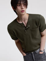 [COSYHARU MADE] single cotton short-sleeved shirt