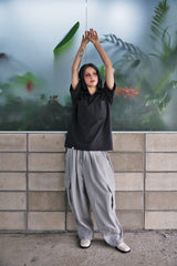 H-T CARGO BALLOON SWEAT PANTS (Gray) / カーゴバルーンスウェットパンツ